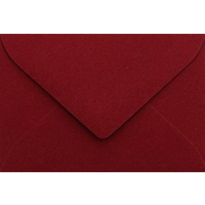 Afbeelding van 25 enveloppen B6 DIN (12,5 x 17,6 cm) Bordeaux, sluittechniek: Vochtklevend met driehoekig lipje (bordeaux)! Gewicht: 120 g/m²