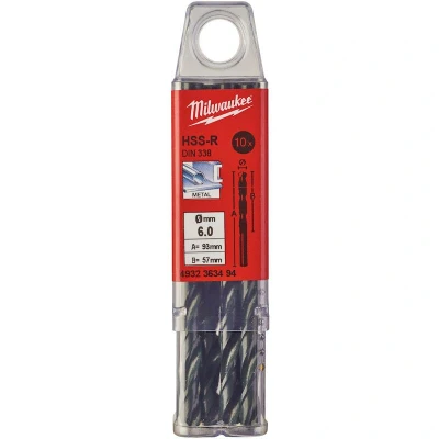 Afbeelding van Metaalboor Hss R 6 X 93 Mm (10 Stuks)