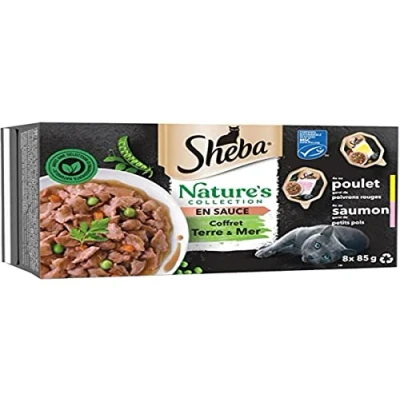Afbeelding van Sheba Nature`s Collection in Sauce Fijnste katten natvoer een kom Fijne variant 32 x 85g