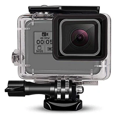 Afbeelding van FitStill waterdichte behuizing voor Hero 7/6/5, zwart, onderwater duik cover met houder, toebehoren Hero7 Hero6 Action Camera, Single Lock 7/6/5 Black Dive Housing