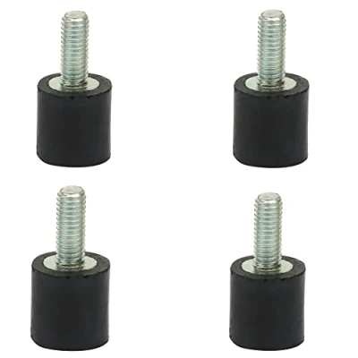 Afbeelding van 4 stuks M3 M5 M6 Rubber Mounts Anti Vibration Silentblock Car Boat Bobbins Zwart en Zilver(VD8*8 M3*8)
