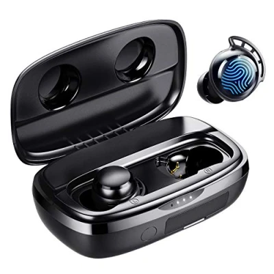 Afbeelding van Draadloze oordopjes, Tribit 100H Speeltijd Bluetooth 5.0 IPX8 Waterdicht Aanraakbediening Ture oordopjes met microfoon Koptelefoon In ear Diepe bas Ingebouwde hoofdtelefoon, FlyBuds 3