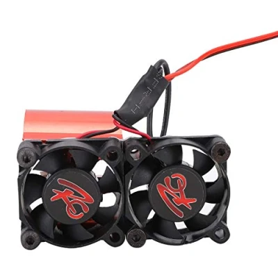 Afbeelding van Rc Motorventilator, Koelventilator Koellichaam, 60 Mm Elektromotor Koellichaam Met Dubbele Ventilator, 540/545/550 Motor voor Hpi/Hsp/Axial 1/10 Model Car(rood)