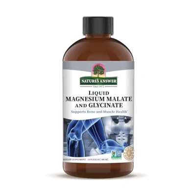 Afbeelding van Natures Answer Vloeibaar magnesium malaat &amp; bisglycinaat 480 ml