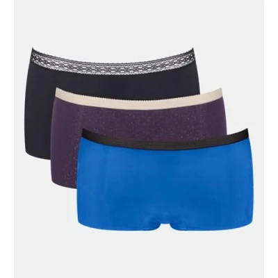 Afbeelding van Sloggi 3P GO Unique Hipster Shorts Versch. kleure katoen Small Dames