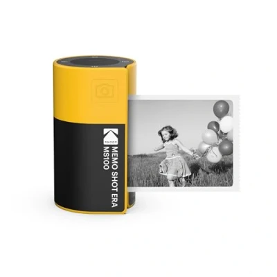 Afbeelding van KODAK Memo Shot ERA voor kinderen, instant en etiketteermachine, geel (camera met 1 rol one touch labelpapier)