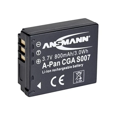 Afbeelding van Ansmann A Pan CGA S007 Camera accu Vervangt originele S007E, 3.7 V 800 mAh