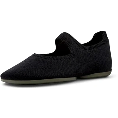 Afbeelding van Camper Right NINA Ballerina&#039;s Ganxet negronegro/isla ry romero, Dames, Maat: 38, negro negro/isla romero Textiel