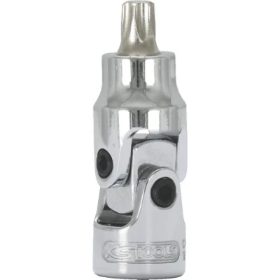 Afbeelding van KS Tools, Dopsleutel + dopmoer, 1/4&quot; CHROMEplus Scharnierende Bit Socket