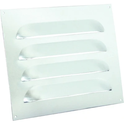 Afbeelding van Nedco schoepenrooster alum. vlak 250 x mm m/grote schoepen blank