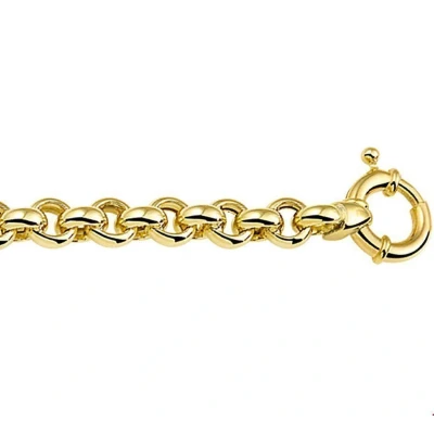 Afbeelding van Armband Zilgold Jasseronschakel geelgoud met zilveren kern 7 mm