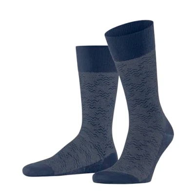 Afbeelding van FALKE Mighty Nest M SO Herensokken, katoen, wol, patroon, 1 paar, blauw (Royal Blue 6000), 41 42, 6000)., 41/42 EU