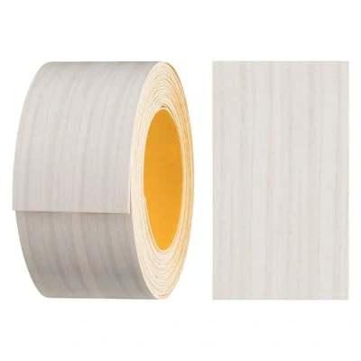 Afbeelding van haggiy Melamine randband zelfklevend, 40 mm x 5 m, randband, meubelrandband, veilige grip zonder strijken, randfineer voor planken/houten platen (Woodline crème)