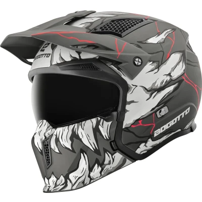 Afbeelding van Bogotto Radic Skulash 22.06 Helm, zwart grijs, afmeting XL voor man