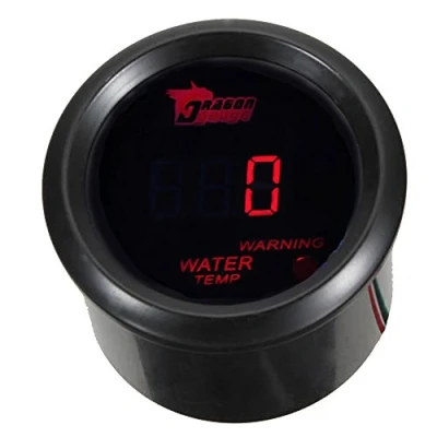 Afbeelding van Mintice 2&quot; 52mm Watertemperatuurmeter Auto Motor Digitaal Rood LED Licht Elektrische Temperatuur Meter Gauge Universeel