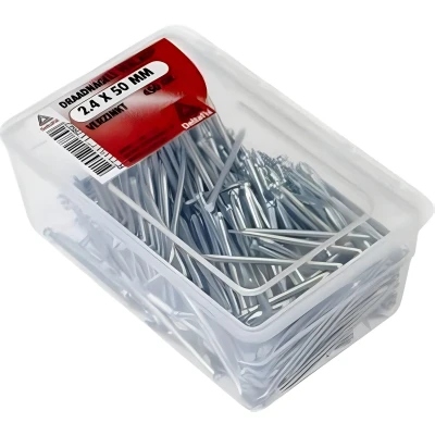 Afbeelding van Deltafix Draadnagels Platkop 4.5x100mm Blank 1000 Gr.