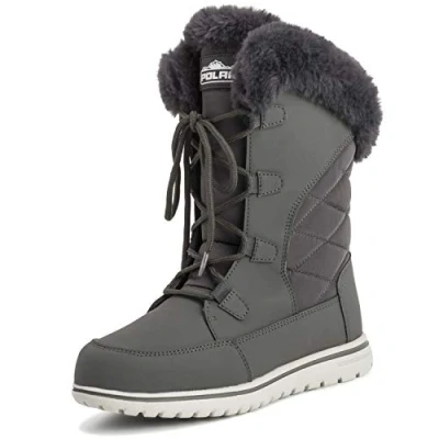 Afbeelding van Gewatteerde outdoor manchet sneeuw eend waterdichte veterlaarzen van imitatiebont 8 GRE41 AYC0541