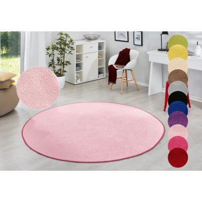 Afbeelding van Modern Effen Tapijt/Vloerkleed Rond Fancy Lichtroze 200 Cm