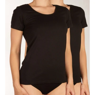 Afbeelding van Bamboo Basics T shirt Kate met bamboe (set van 2) zwart