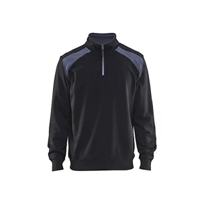 Afbeelding van Blaklader sweater halve rits 3353 1158 zwart/grijs mt M
