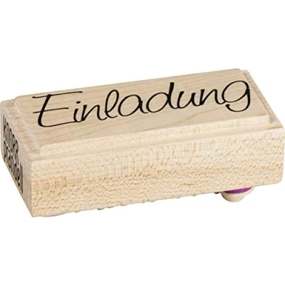 Afbeelding van Knorr prandell 211800300 stempel van hout (uitnodiging) motief grootte 6 x 2,5 cm, motief: uitnodiging
