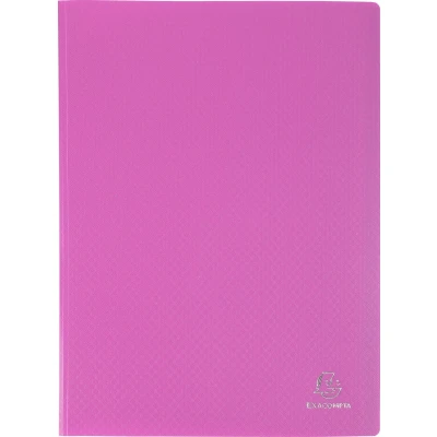 Afbeelding van Exacompta Ref. 88827E 1 documentenmap van 5/10 polypropyleen OPAK, Cristal hoesjes 160 kanten A4 Rose