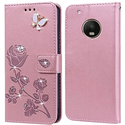 Afbeelding van Hoesje voor Motorola Moto G5 Hoes,Standfunctie,Kaartenvak,Siliconen beschermhoes,klaphoes telefoonhoesje Case Cover G5(5&quot;)