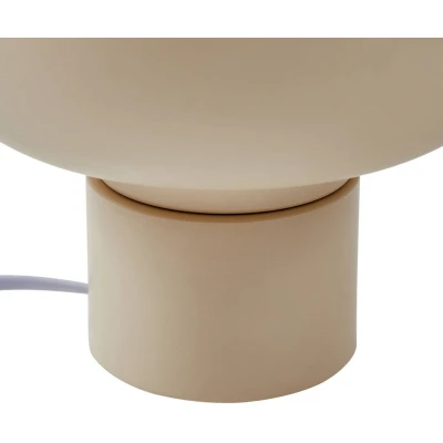 Afbeelding van Lindby Fiora tafellamp, beige, glas, metaal, Ø 20 cm
