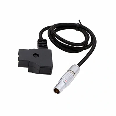 Afbeelding van HangTon Flexibele gevlochten D tap P naar 0B 2 pins mannelijke voedingskabel voor Teradek Bolt Bond, Transvideo SmallHD 703 Monitor, Zacuto zoeker, Z CAM E2 F6 S6 Camera en EVF (45)