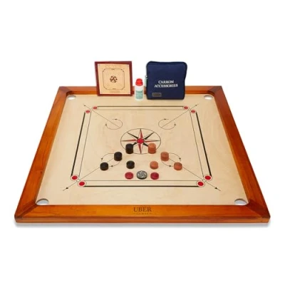 Afbeelding van Uber Games Premium Carrom Board (33&quot; x 33&quot;) Met Bag (Bord + Tas)