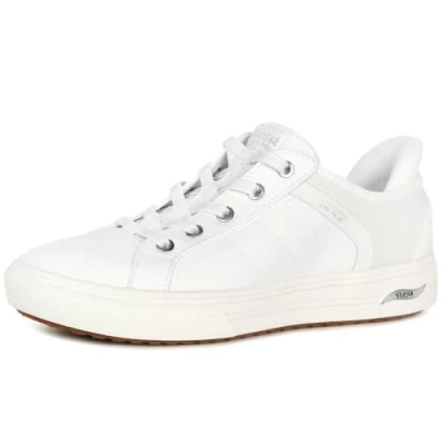 Afbeelding van Skechers Arch Fit Arcade Forever Cozy Hands Free Slip ins Sneakers voor dames, Wit weelderige tuin, 38 EU