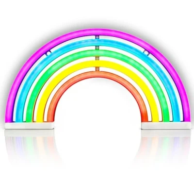 Afbeelding van The Glowhouse Regenboog LED neon wandlamp voor kinderkamer