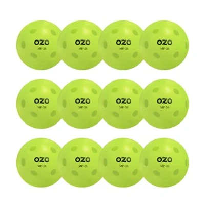 Afbeelding van OZO Pickleball MP 26 Set van 12 indoorballen, gaten, rotatievorm