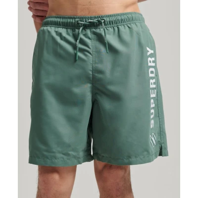 Afbeelding van Superdry CODE Applque 19INCH Forest Zwemshorts, Heren, Maat: Small, Khaki