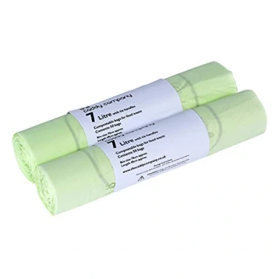 Afbeelding van The Caddy Company 7 liter composteerbare keukenbakjes, 100 zakken, groen, 21 x 10 5 cm
