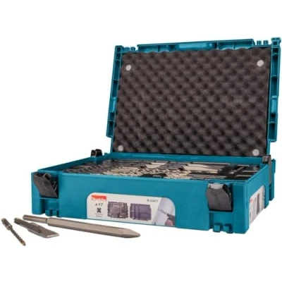Afbeelding van Makita Boor/Beitelset 17 Delig M Box Nr1 B 53877 12 Delige Betonborenset 2 Platbeitels Puntbeitels 1 Schraapbeitel Gereedschapskoffer