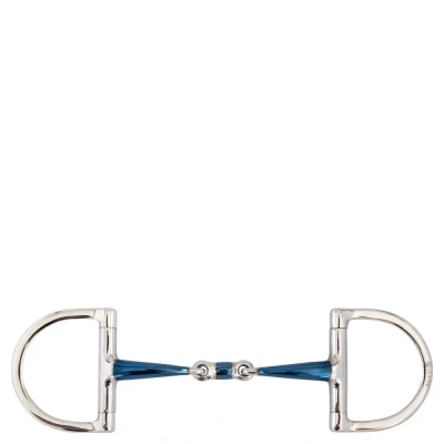 Afbeelding van BR Dubbel gebroken D Ring Sweet Iron 14 mm 11,5 Blauw Zilver