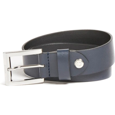 Afbeelding van GUESS Leren Riem Adjustable Belt W95 Blue Donkerblauw