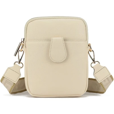 Afbeelding van Dames Kunstlederen Schoudertas/Telefoontasjes/Beige