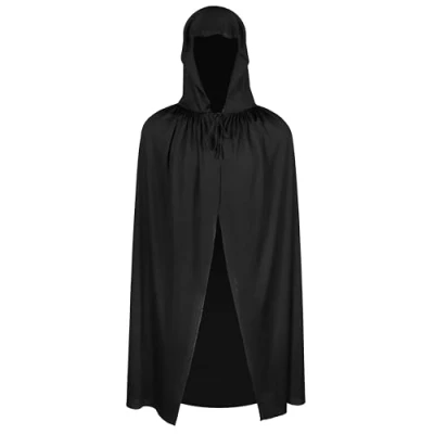 Afbeelding van KarneLux cape met capuchon, als kostuum voor Halloween, carnaval en carnaval, vampierkleding kinderen, dames heren (medium)