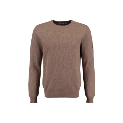 Afbeelding van Key Largo MST Klepisode Round Trui, Heren, Maat: Medium, Dark sand
