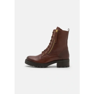 Afbeelding van Gabor Comfort Enkellaarsjes met plateauzool, Dames, Maat: 37.5, Sattel/gold Schoenen