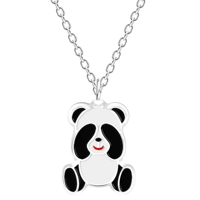 Afbeelding van JoyS Zilveren panda hanger met ketting 36 cm + 5