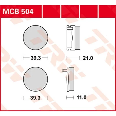 Afbeelding van Remblokset, schijfrem TRW MCB504