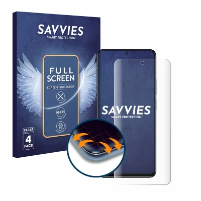 Afbeelding van Savvies Screenprotector voor Xiaomi Redmi Note 11 Pro+ 5G Folie Beschermfolie transparant volledig dekking (4 Stuks)