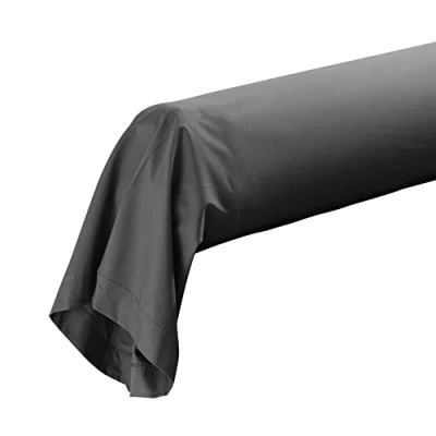 Afbeelding van douceur d&#039;intérieur, Kussensloop voor nekrol, 85 x 185 cm, perkaline staal, perkal van katoen