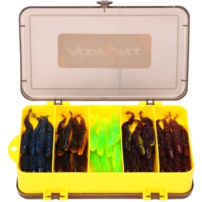 Afbeelding van Fish4All Softbait Box Pin &amp; V Tail (100 Stuks) Shad