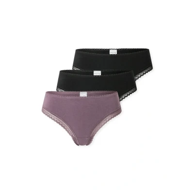 Afbeelding van Schiesser 3PACK Cheeky String, Dames, Maat: 38, Schwarz lila