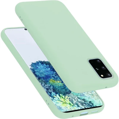 Afbeelding van Cadorabo Hoesje geschikt voor Samsung Galaxy S20 PLUS Case in LIQUID LICHT GROEN Beschermhoes TPU silicone Cover