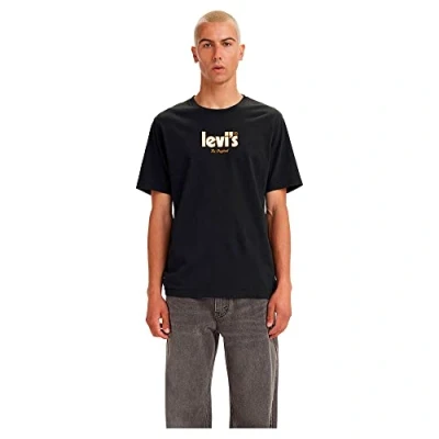Afbeelding van Levi&#039;s Ss Relaxed Fit Tee T Shirt heren, Holiday Poster Caviar, XL